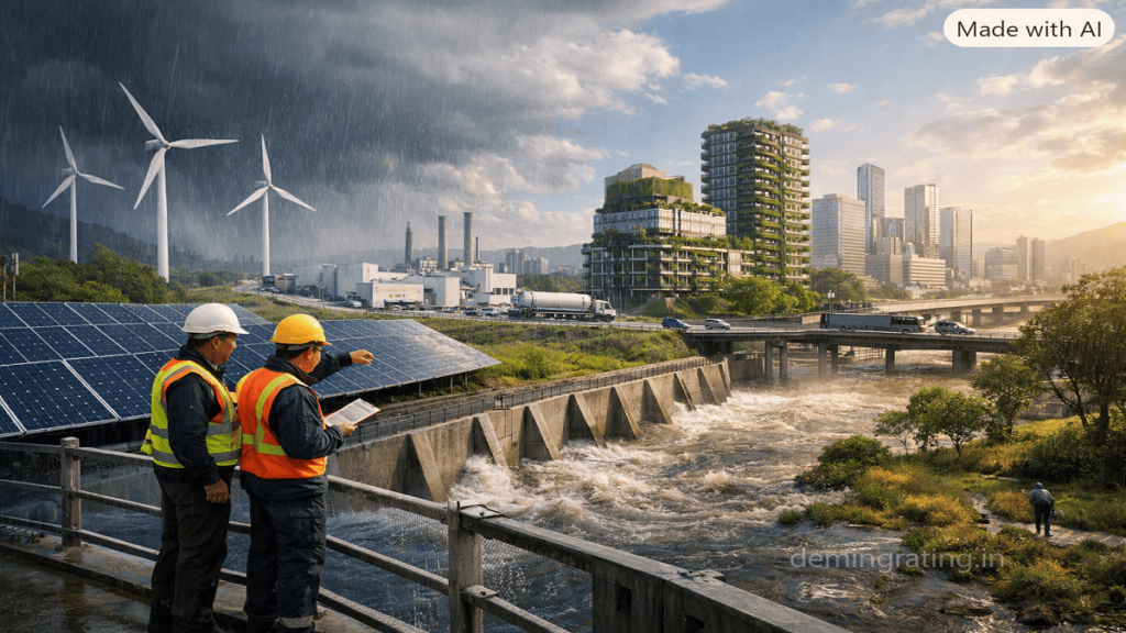 Risk Reduction. Climate-resilient infrastructure using renewable energy, green buildings, flood protection, and sustainable transportation to reduce ESG risks.
