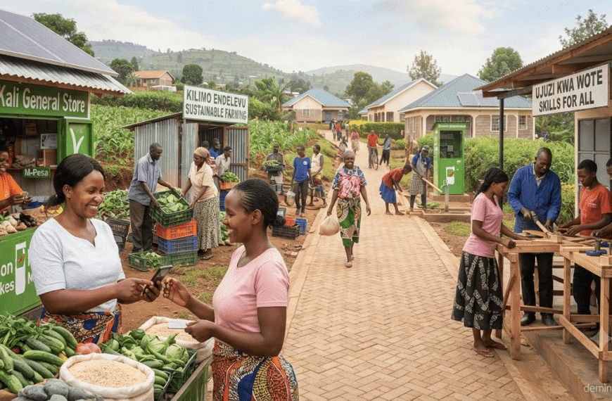 Eradicating Poverty. Community members participating in sustainable economic activities to reduce poverty